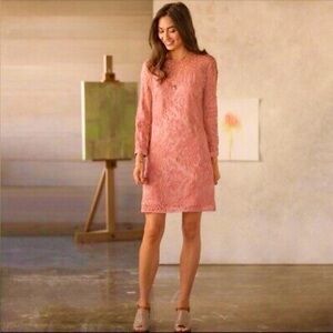 Coral Boho Lace Dress Sz L